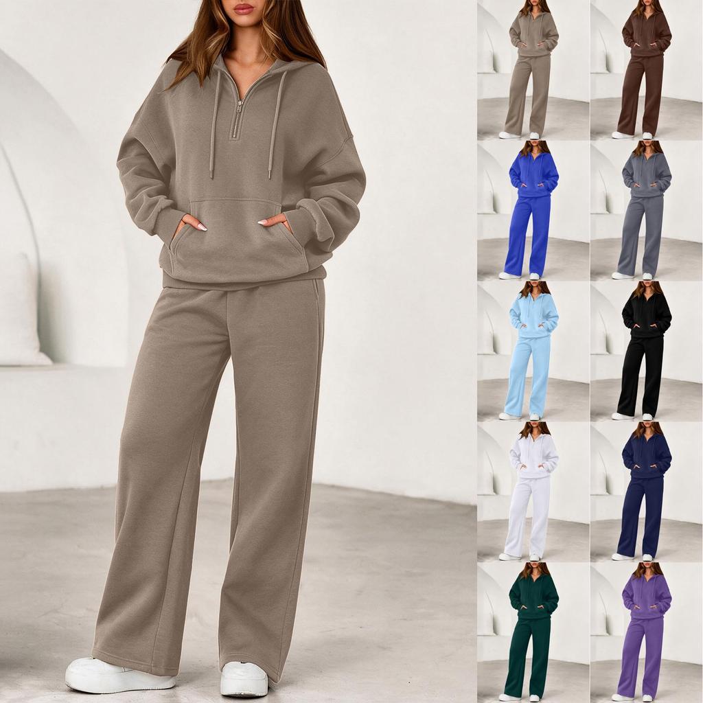 Men's 2-Piece Casual Outdoor Sports Set with Sweatshirt and Elastic Waist Cargo Pants