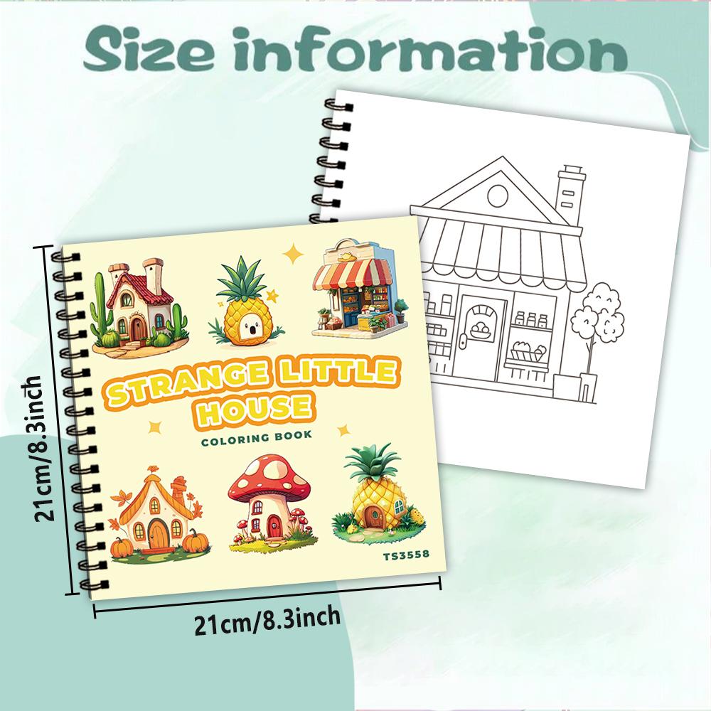 

Fun house coloring book, teenagers, various patterns, 100g heavy paper, stress relief, birthday gift