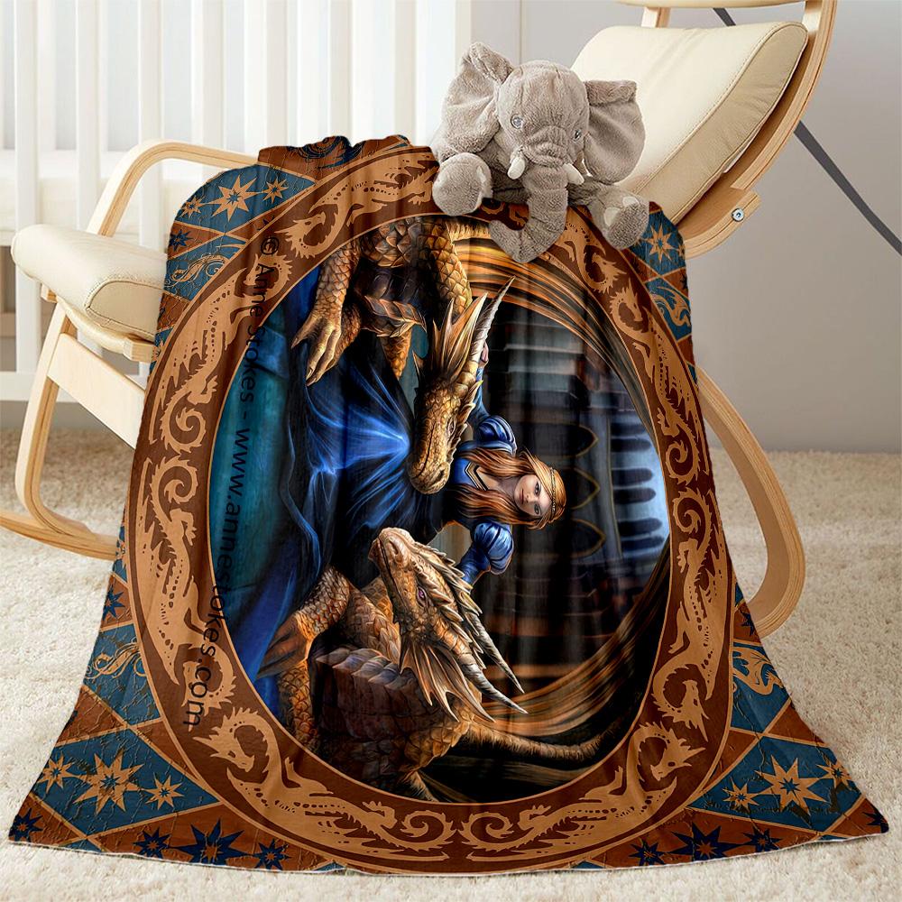 Gothic Style Blanket Comfortable Suitable for Livingroom Office Bed All-Season Use Stylish Decor Birthday Christmas Gift Blanket