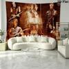 Electronic Metal Band Wall Tapestry Aesthetic Wall Hanging Printed Fabric Blanket Decorative Tapestries for Bedroom Living Room Home Decor
