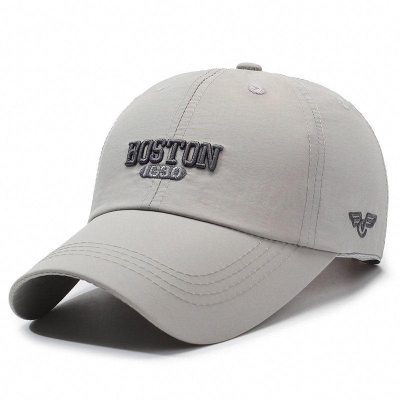 Embroidered Letter Hat Sunscreen Hat Men's Summer Sun Hat Breathable Cap Quick-Drying Baseball Cap
