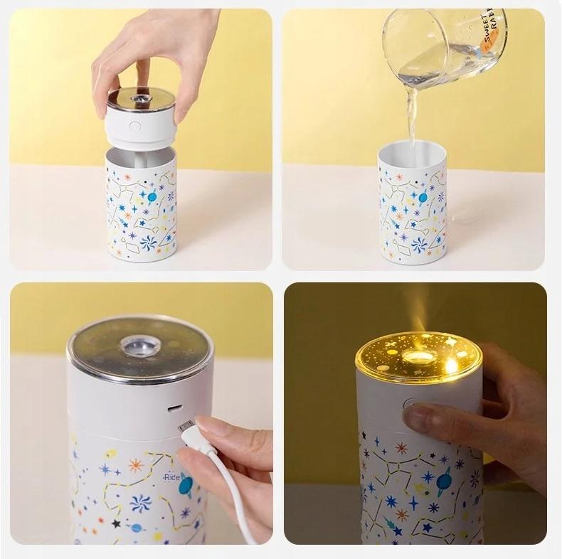 Air Humidifier Star Projector Night Lamp Evaporative Diffuser