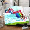 3D Cartoon Series Rainbow Ruby Children's Blanket Lulu and Bear Cute  Intelligence Adventure Animation Flannel