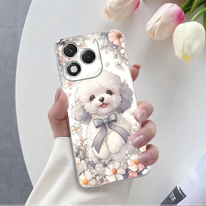 For Honor 400 Lite  Case Luxury Fashion Clear Phone Case For Honor 400 Pro Marble Flower Transparent Soft Silicone Protect Cover