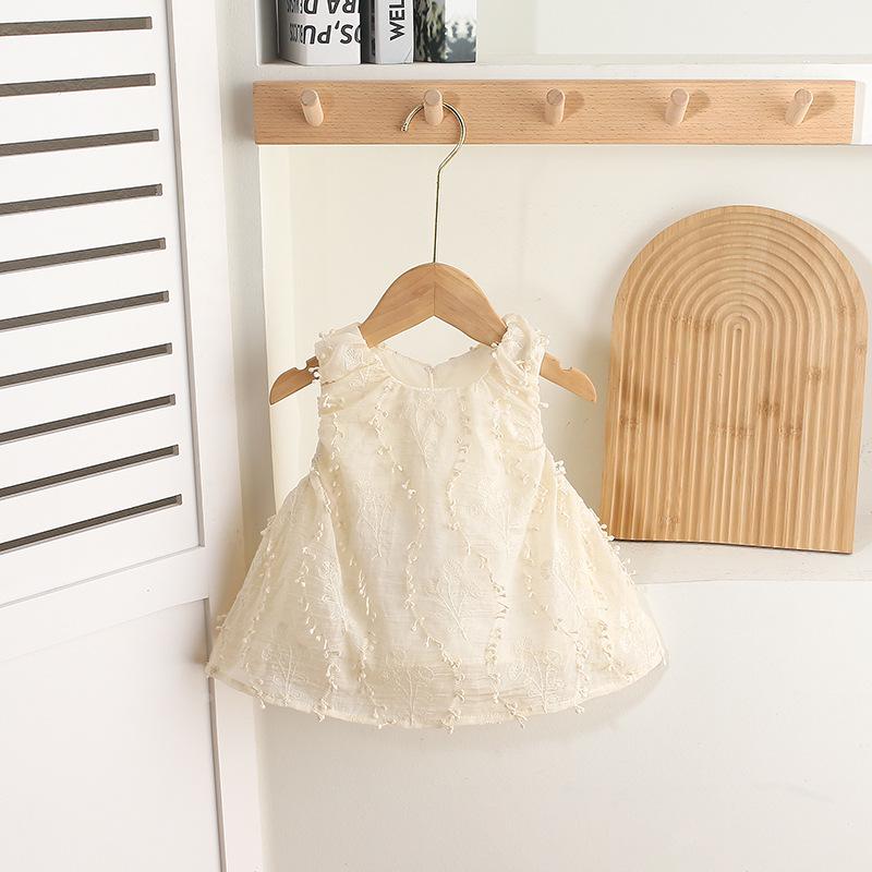 

Летняя юбка для девочек 2025: Новый модный стиль для младенцев и детей 120cm (Height 108-118cm, Weight 34-42 jin) грязно-белый