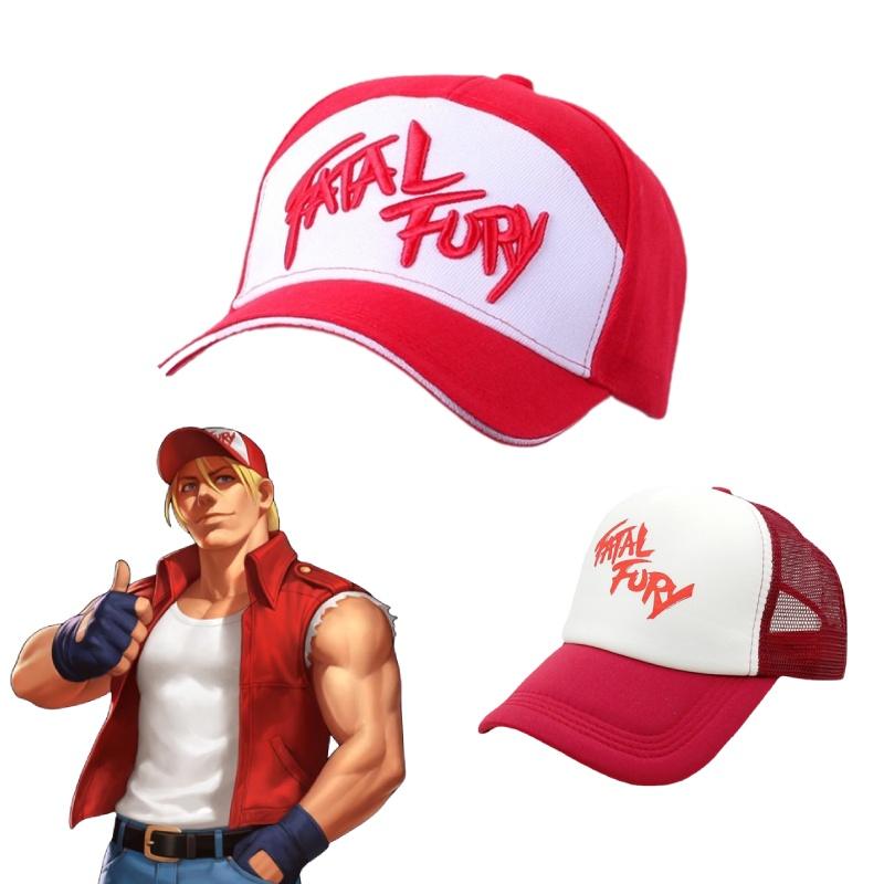 Fatal Fury Terry Bogard Bestickte Baumwoll-Baseballkappe Hip Hop Style