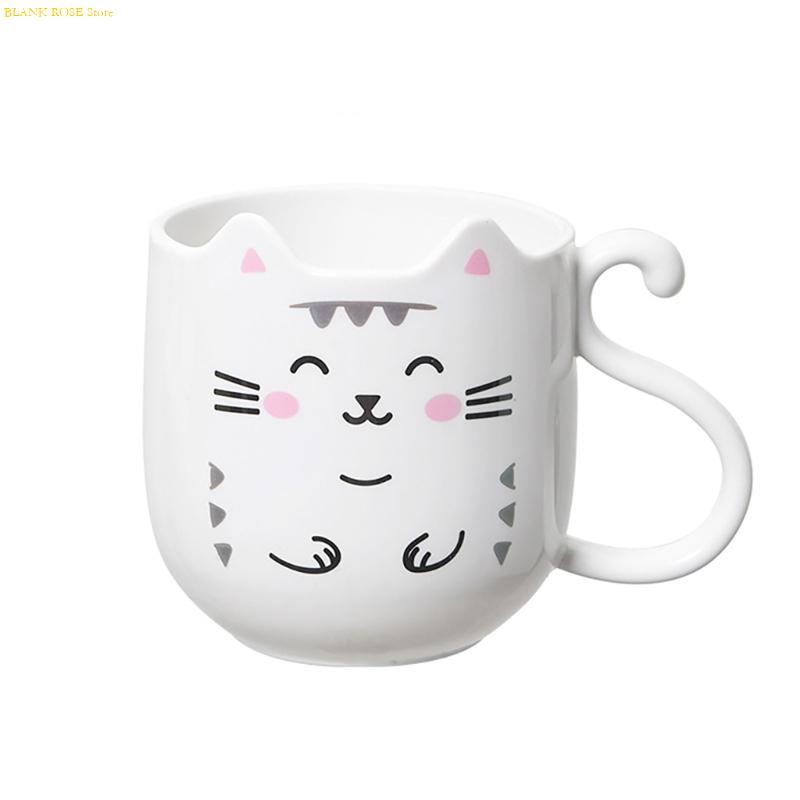 

НОВЫЙ Прекрасный Держатель для Зубной Щетки и Стакан для Полоскания Рта в Виде Котенка для Детей и Взрослых Стаканчик для Зубной Щетки Ванные Комнаты белый