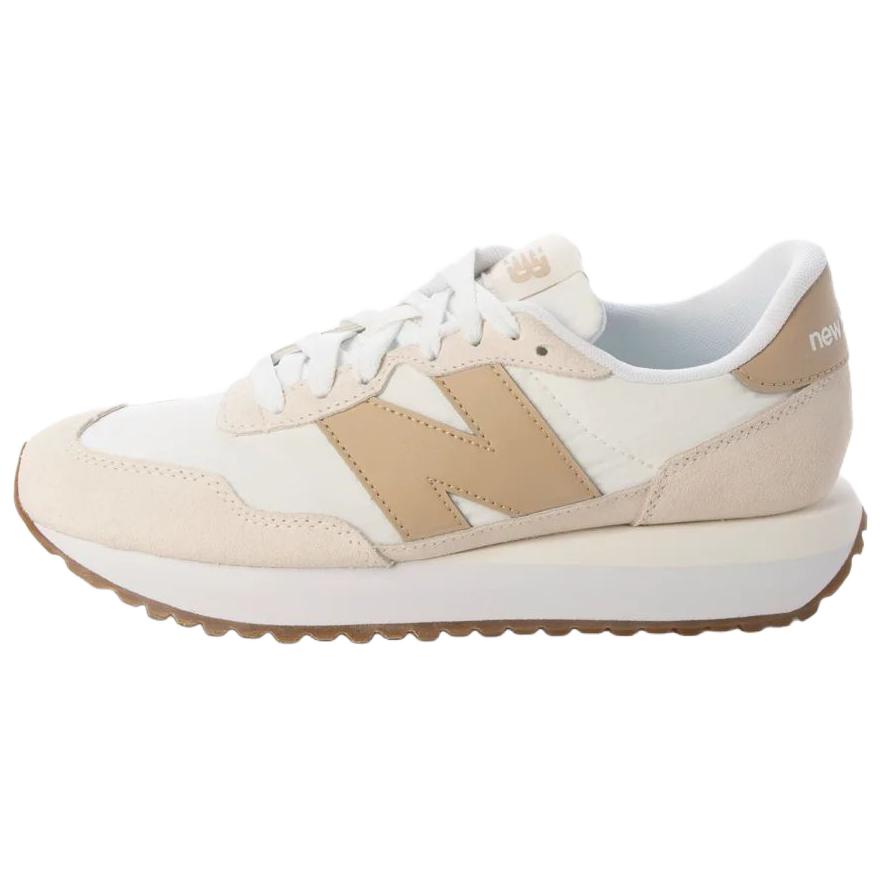 New Balance Nb 237 Leather Versatile Comfortable Low-Top Lifestyle Casual Shoes Women sneaker Beige WS237HTB