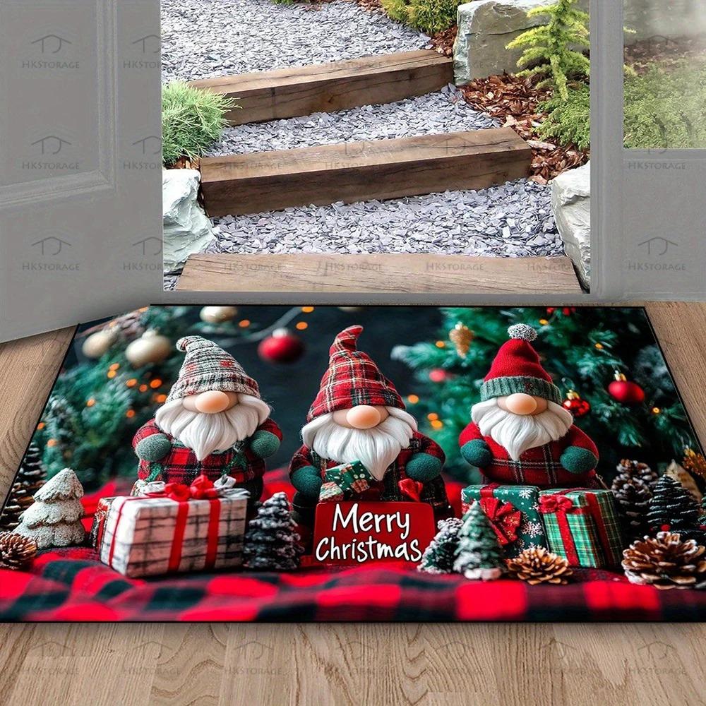 

1pc Welcome To Christmas At Home , Holiday Indoor and Outdoor Rear Front Door Welcome Mat Winter Door Mat. 30x50cm