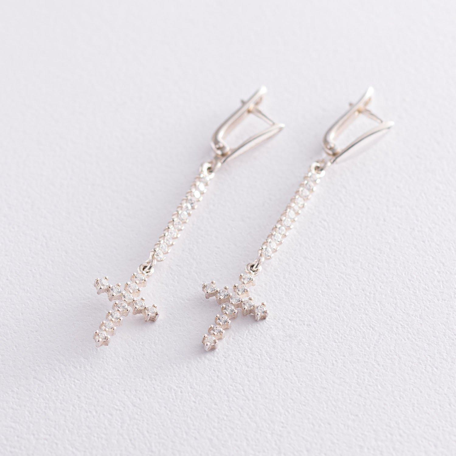 

Срібні сережки (фіаніт) Oniks срібний