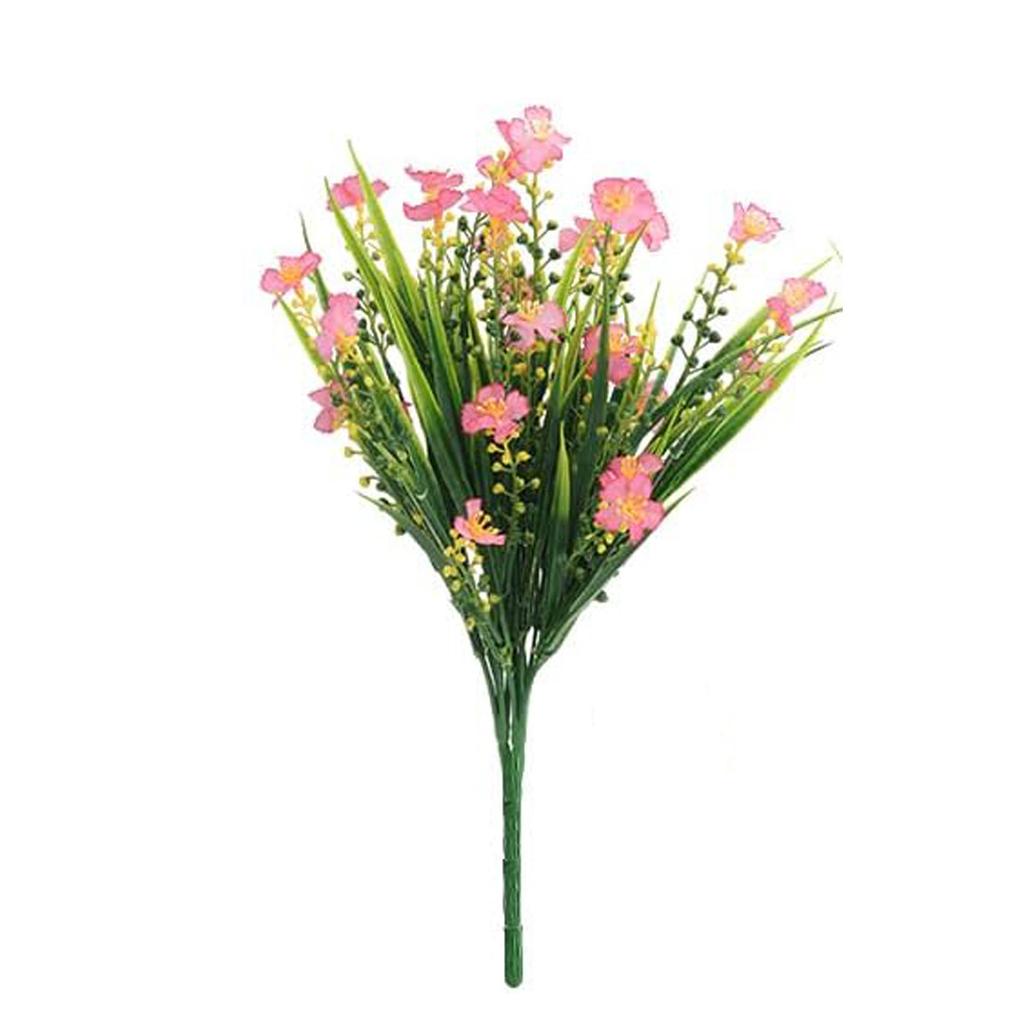 Artificial Flowers Bundle UV-Resistant Faux Plants Non-fading Fake Flowers for Home Vase Basket Window Box Outdoor Decoration