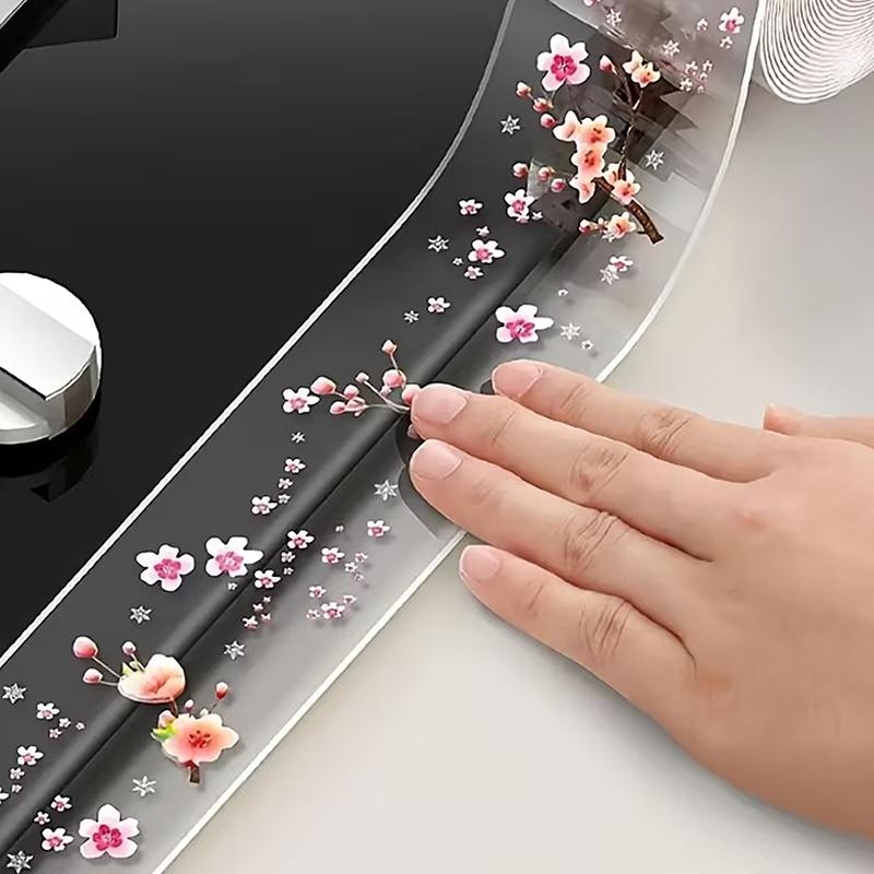 Transparent Printed Anti-Mildew And Waterproof Tape, For Sealing Gaps In Kitchen Stoves, Bathroom Toilets, And Wall Corners
