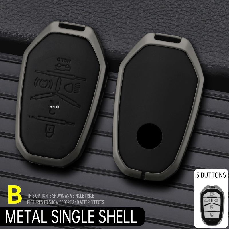 Originální kožené pouzdro na klíče pro SsangYong Korando/Rexton s kovovou přezkou