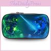 Spacious Red Lotus Titan Student Pencil Case Polyester Durable Multifunctional Pouch