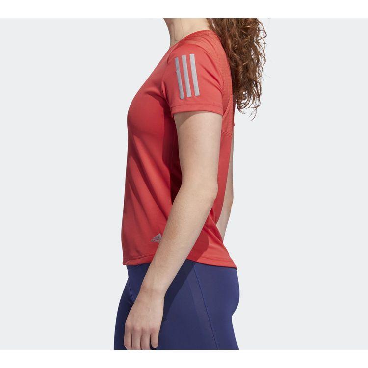 Adidas Own The Run Tee Women Tops Red FL7813