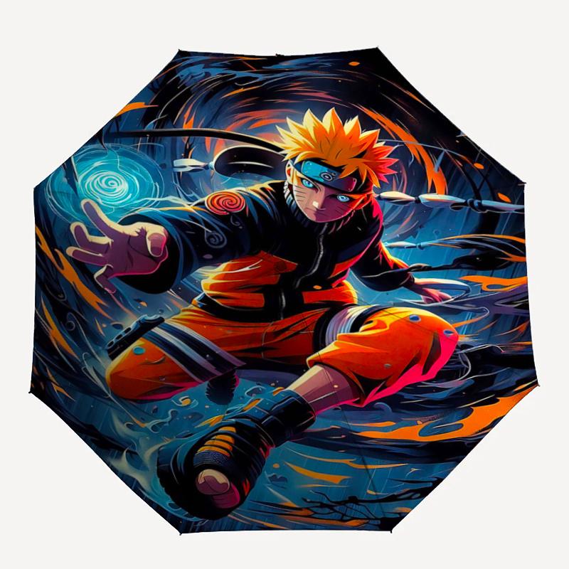 1pc Anime Character Uzumaki Naruto Automatic Opening and Closing Umbrella - Suitable for Various Occasions, Outdoor Activities, Lightweight and D