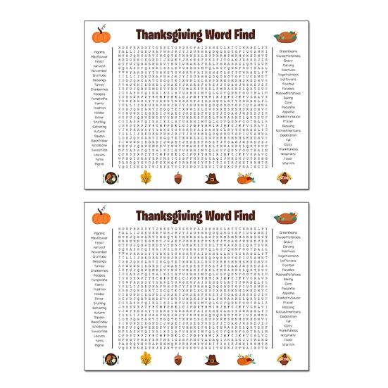 Plakat Rozmiaru Plakatu Wyszukiwanka Dziękczynienie Boże Narodzenie Wyszukiwanie Słów Plakat Gigantyczny 36"X22" Gra Ścienna dla Rodzinnej Imprezy Świątecznej Aktywność