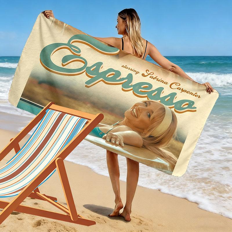 Sabrina Print Beach Towel, Large Soft Quick Dry Towel for Beach Camping Swimming