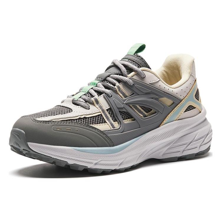New Anta AT955 Wear Resistant Low Top Running Shoes Women's Black White Gray 922345598-4