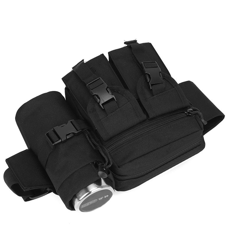 Tactical Multifunctional Water Kettle Bag Anti-Splashing Wear-Resistant Mobile Phone Bag Sports Waist Bag Men's Outdoor Cycling Bag
