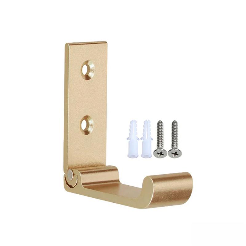 

Складные крючки для настенной двери, одежды, пальто, шляп, сумок, вешалки из алюминиевого сплава, для кухни, ванной комнаты, нержавеющие крючки для полотенец, складной крючок S золотой