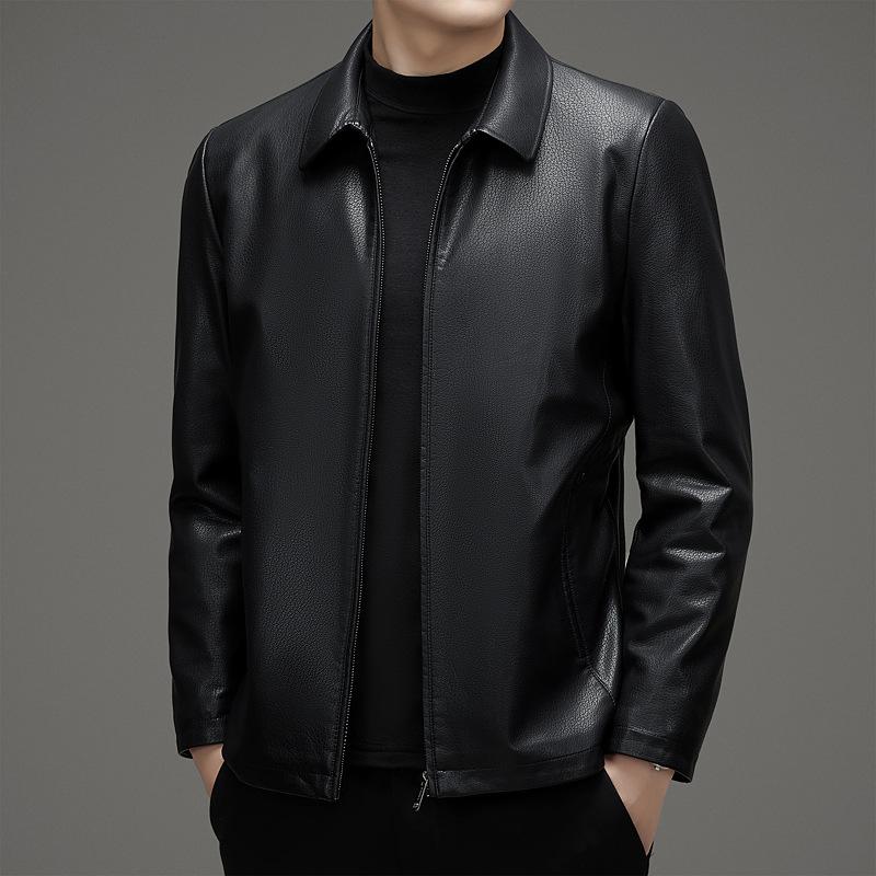 Куртка из натуральной кожи мужская весенне-осенняя — фото 3