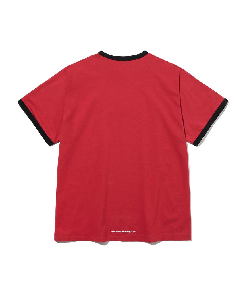 PHYPS MOTORCYCLE I Love Honda Ringer T-Shirt_Red
