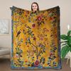 1pc Vintage Style Floral and Bird Blanket, Cozy Home Decor for Holiday Season, Ideal Gift for Christmas, New Year and Family