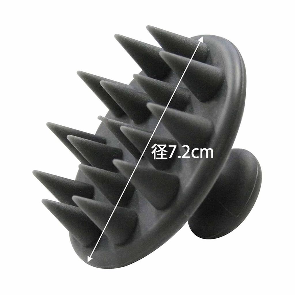 Shimomura Kihan Silicone Shampoo Brush in for Men and Hair Pore Dark 34337 [Made Japan] Women, Washing, Scalp, Massage, Gray,