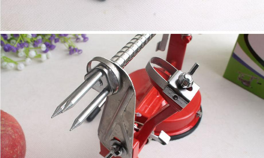 3-in-1 Stainless Steel Hand-Crank Apple & Fruit Peeler