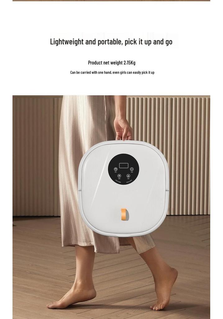 Foldable Foot Spa Basin with Constant Temperature Heating and Electric Massager