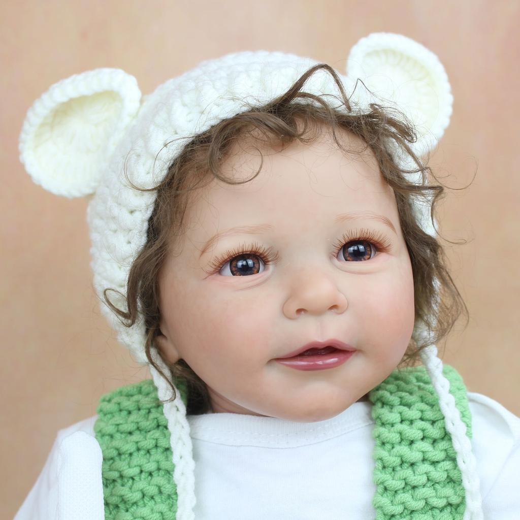 BZDOLL 55 CM 3D-värviga Pehme Silikoonist Reborn Baby Doll Marmorne Nahk Nähtavad Veenid Riidest keha Blond Lisa Tüdruku Mängumaja Mänguasi