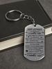 Stainless Steel Keychain and Necklace, a Gift for My Daughter, Engraved Badge, Ideal Gift for Men, Couples, Boyfriend, Family & Friends