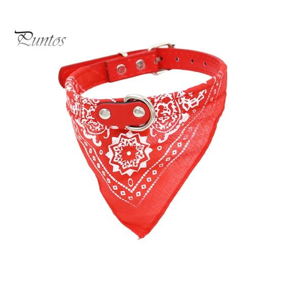 

Полотенце со слюной для домашних животных, треугольный шейный платок с принтом в этническом стиле, нагрудник, регулируемый воротник-бандана для щенков, собак, кошек, аксессуары для домашних животных, подарок L красный