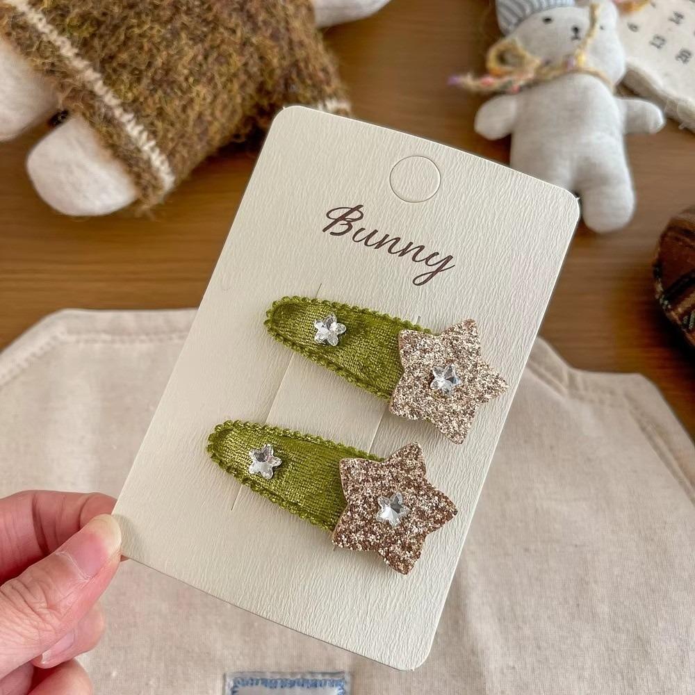 2pcs/lot Shiny Water Drop Hair Clip Water Drop Shape Bang Side Clip Velvet Hair Clip For Kids Girls