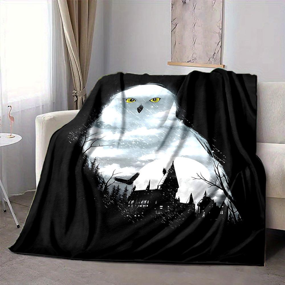 1pc Harry Potter Flannel Throw Blanket - HD Printed Lightweight Soft Warm All-Season Blanket for Sofa, Bed, Travel, Camping 013