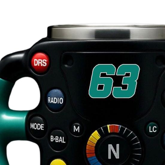 Direksiyon Simidi Şeklinde Kahve Kupası Ergonomik Saplı Çay Kupası Reçine Yenilikçi Kakao İçme Bardağı Motor Sporları Tutkunları İçin Eğlenceli Hediye