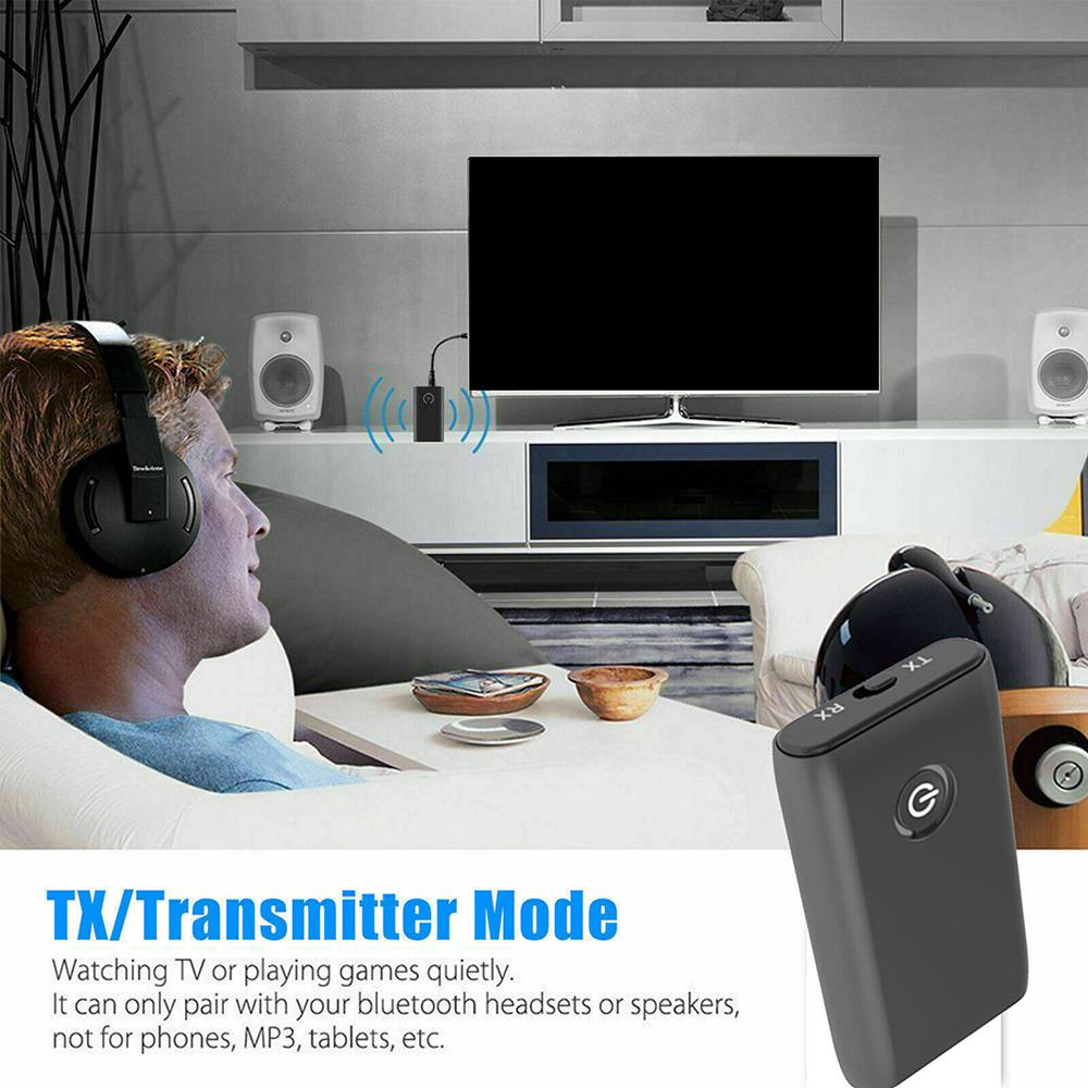 Wireless Bluetooth-compatible 5.0 Transmitter Receiver Rechargable 3.5mm Aux Port Hifi Music Audio Adapter For Tv Pc Car Speaker