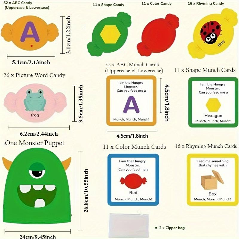 

Игрушка для обучения алфавиту Алфавитный монстр Игра на распознавание букв в словах Монтессори Игрушки для дошкольников Обучающая игрушка для детей