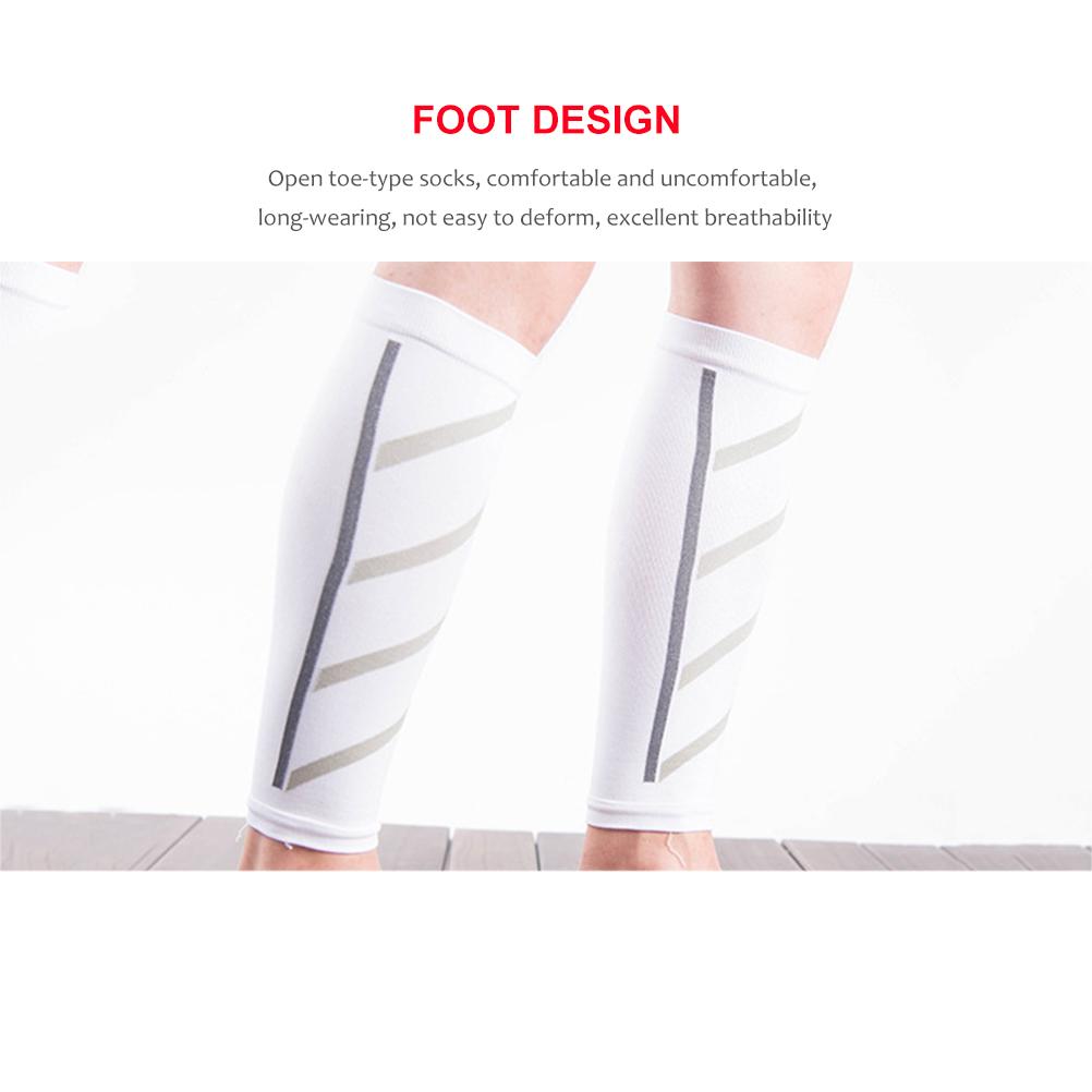 1 par Vadkompressionsärmar för Sport Löpning Cykling Strumpor Benvärmare Män Kvinnor Fotboll