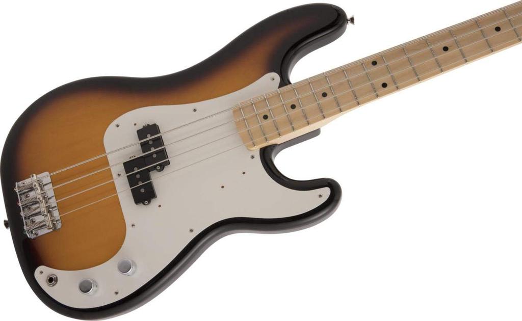 Fender Elektrická baskytara Vyrobeno v Japonsku Traditional 50s Precision Javor Sunburst Bass®, Hmatník, 2-barevný