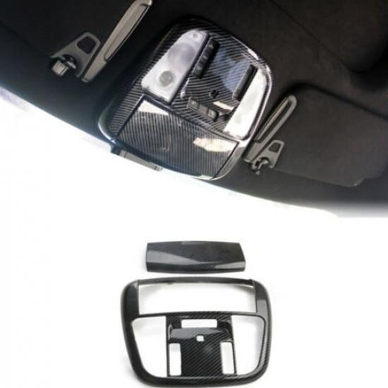 Carbon Fiber Roof Reading Light Lamp Cover Trim Kit For Dodge Charger 2011-