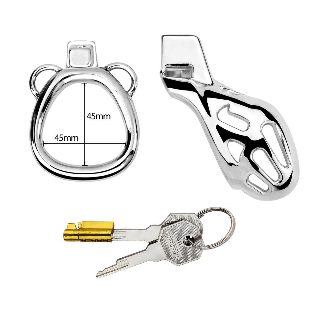 Keuschheitsschloss für Männer, Edelstahl, Metall, CB-Schloss, Peniskäfig, Sexspielzeug, Cockring, Keuschheitsgürtel, Cock-Bondage