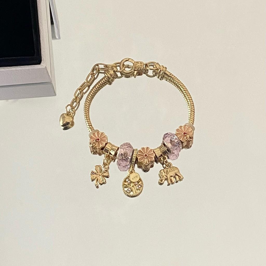 European Style Diy Beaded Bracelet With Animal Charm For Women Gift