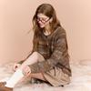 Sancai 2026 Winter Striped Knit Cardigan