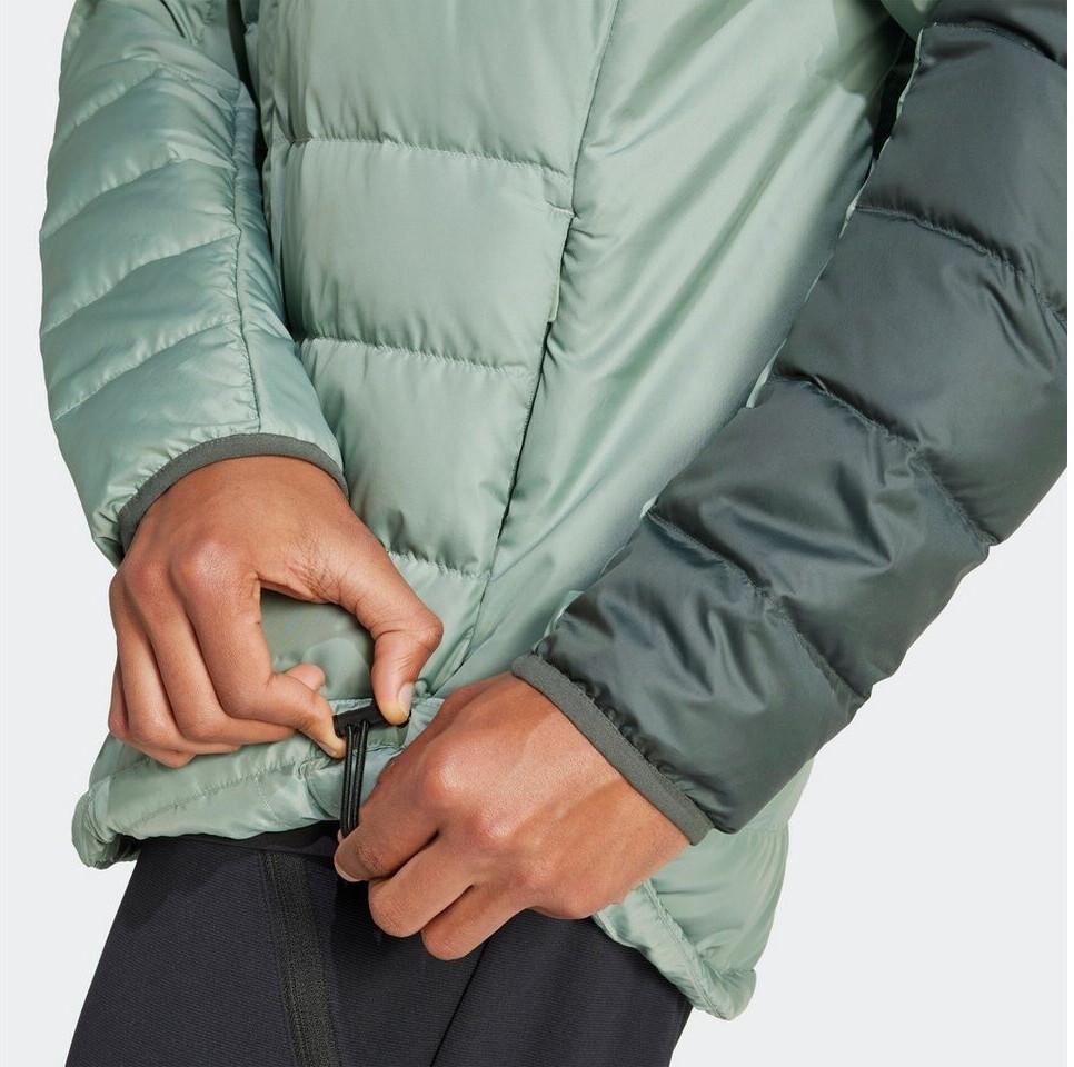 Jacket Adidas Terrex Multi Light Hooded Down Jacket Silver-green Khaki Green