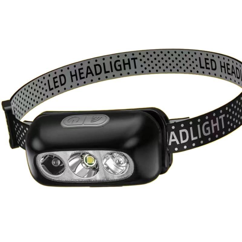 Ultra Bright Rechargeable Headlamp for Fishing with Long Battery Life and Induction Sensor