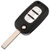 Renault 3-Button Folding Remote Key Shell - Smart Replacement (No Logo)