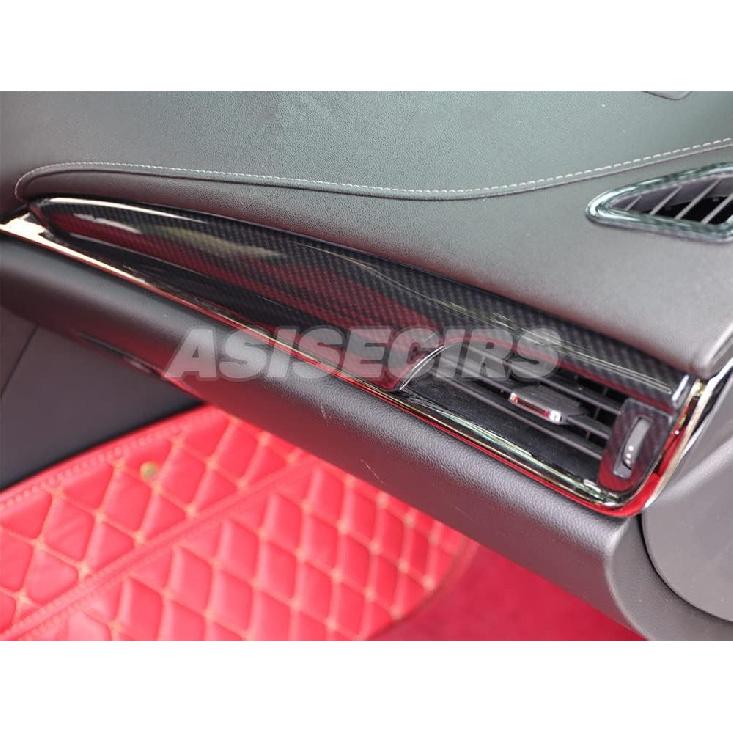 Carbon Fiber Look Interior Center Console Dashboard Panel Trim Cover for Cadillac ATS 2013-2019 ABS Plastic Dashboard Cover Decoration