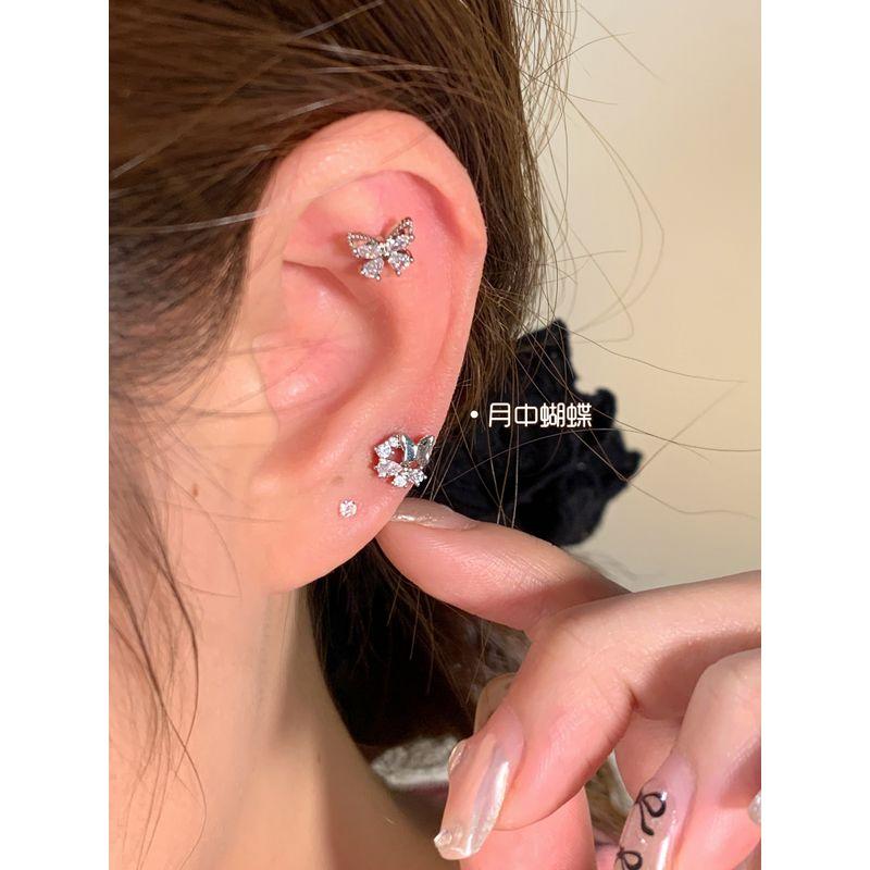 

Dudu Пара Женский Сон Не нужно снимать Медицинская Титановая Сталь Циркон Butterfly 316L Medical Titanium Steel Single Pack